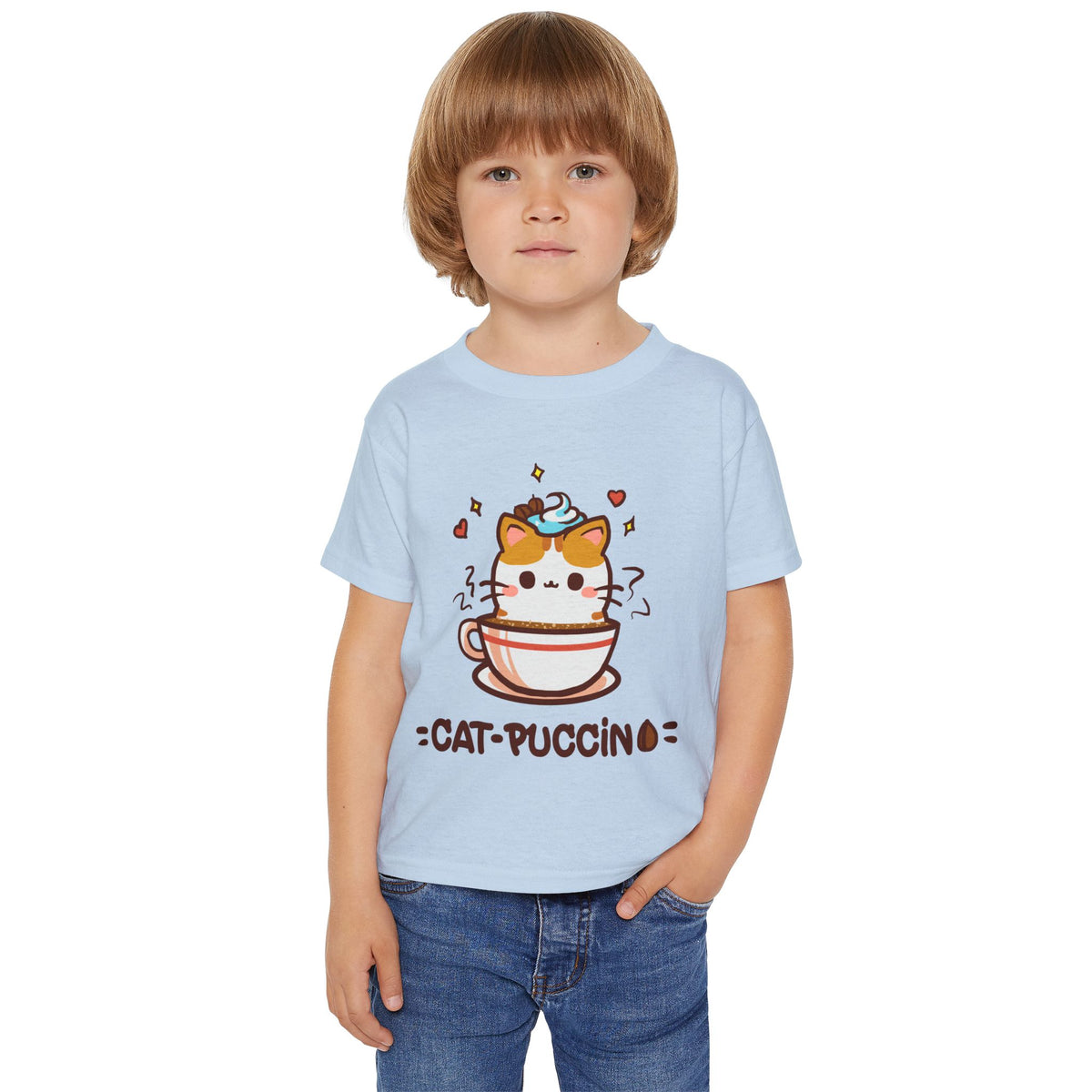 Cat-puccino -- Cute Cat & Coffee T-Shirt