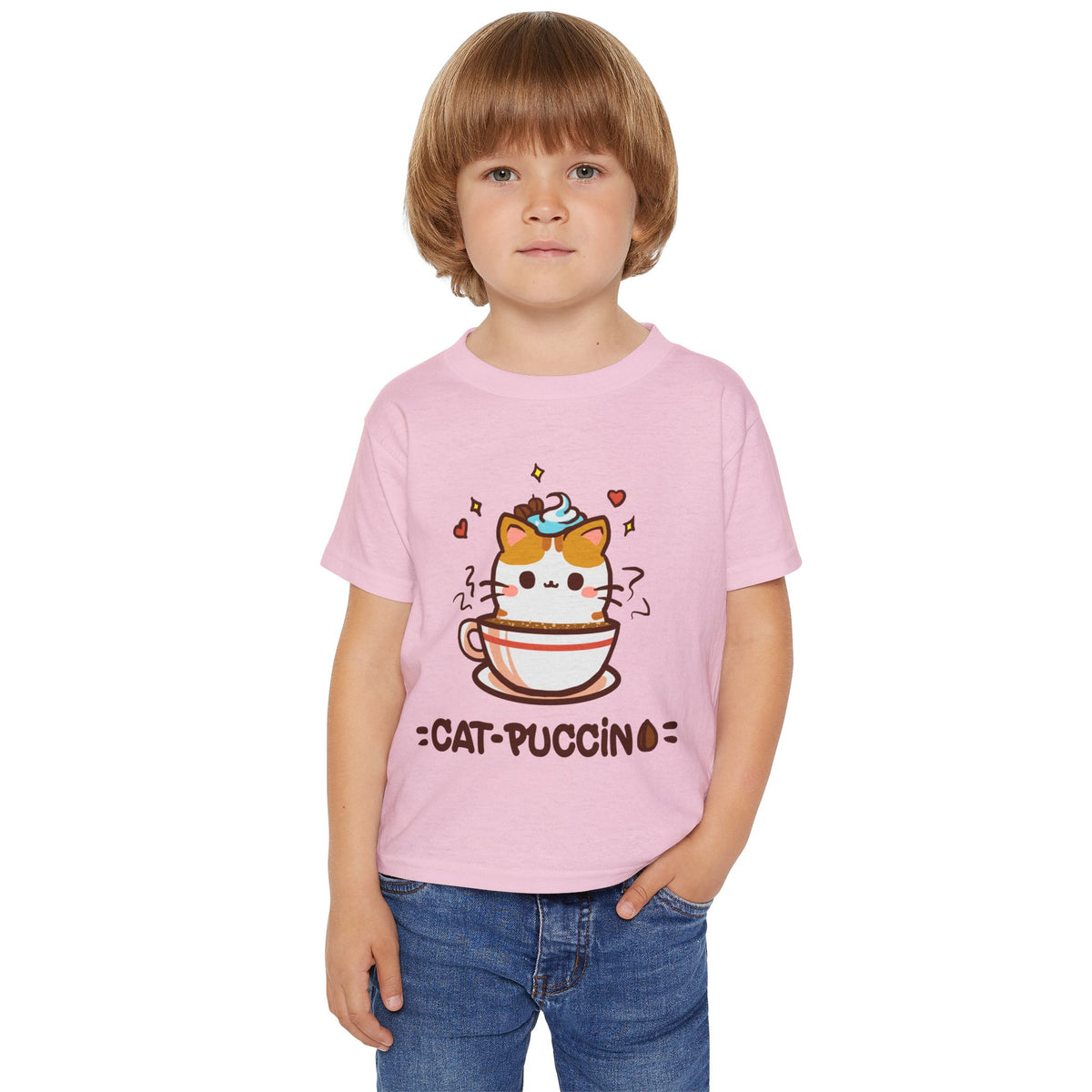 Cat-puccino -- Cute Cat & Coffee T-Shirt