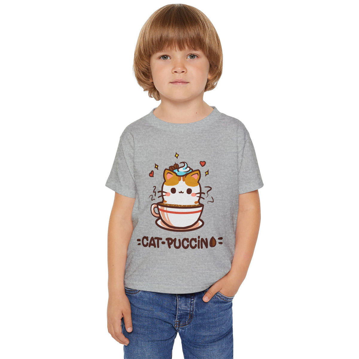 Cat-puccino -- Cute Cat & Coffee T-Shirt